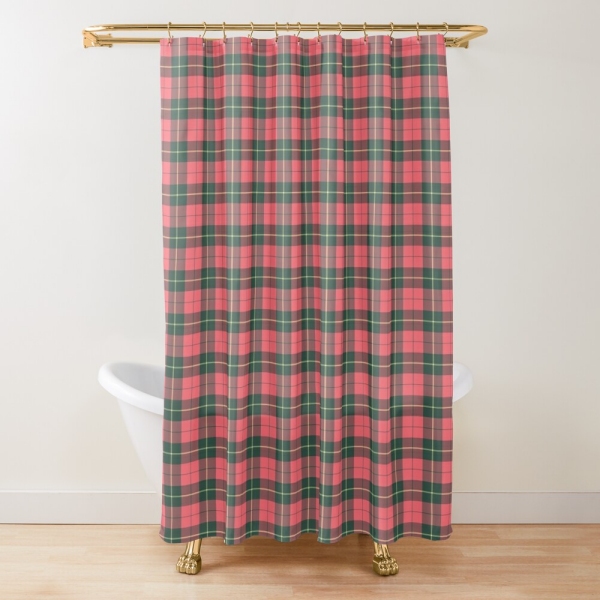 Clan Wallace Weathered Tartan Shower Curtain
