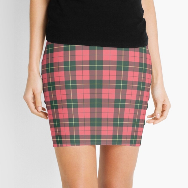 Wallace Weathered tartan mini skirt