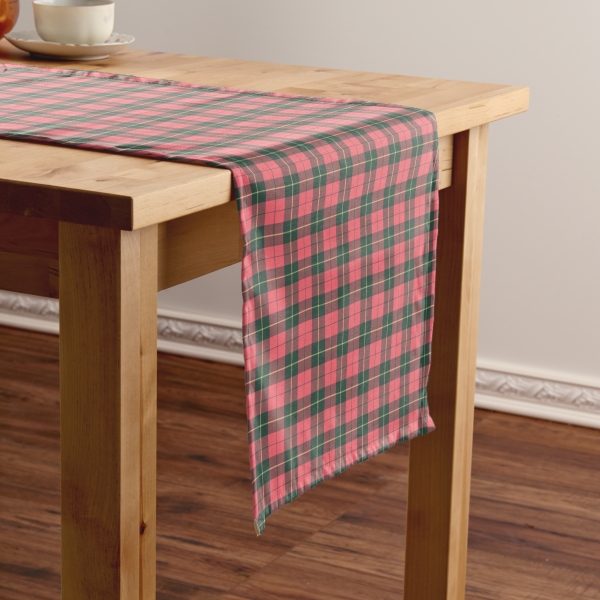 Wallace Weathered tartan table runner