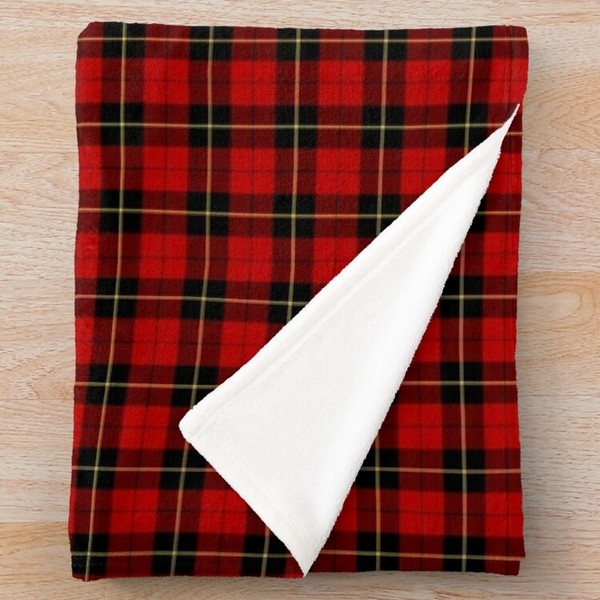 Wallace tartan fleece throw blanket