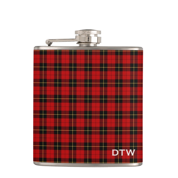 Wallace tartan hip flask