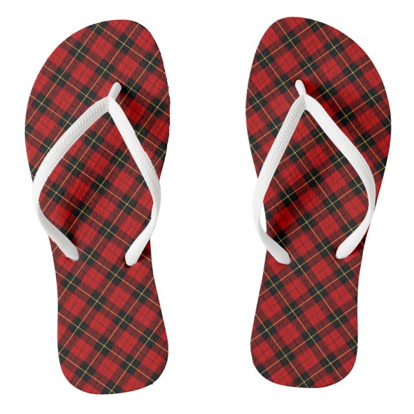 Clan Wallace Tartan Flip Flops