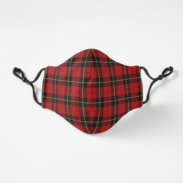 Wallace tartan fitted face mask