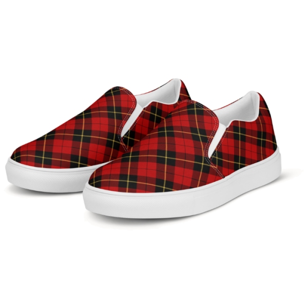 Clan Wallace Tartan Slip-On Shoes