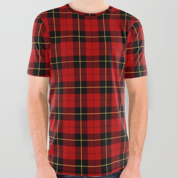 Wallace tartan all over print tee shirt