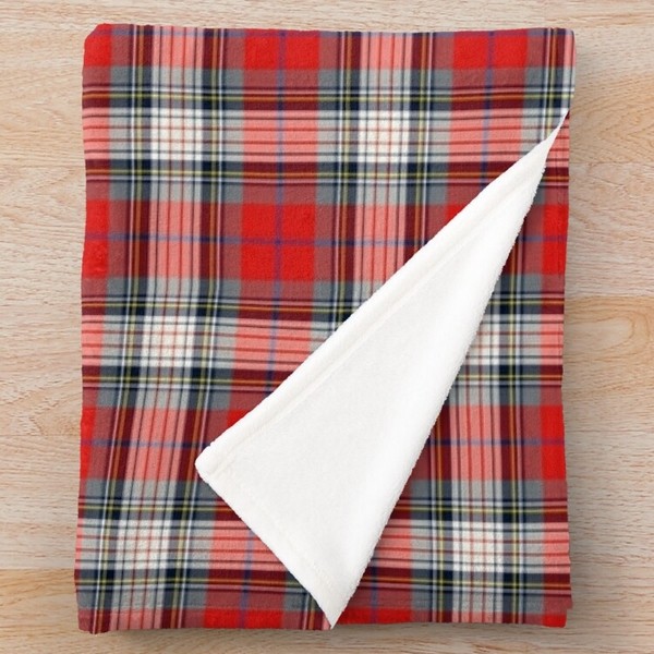 Clan Warden tartan fleece throw blanket