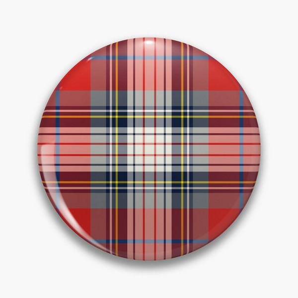 Clan Warden tartan pinback button