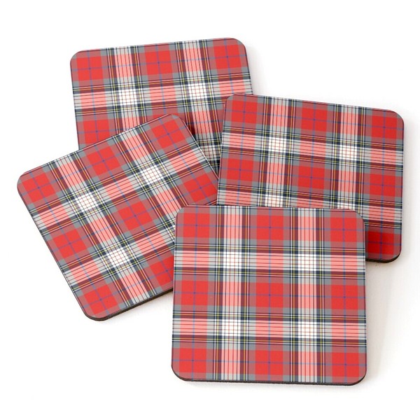 Clan Warden tartan beverage coasters