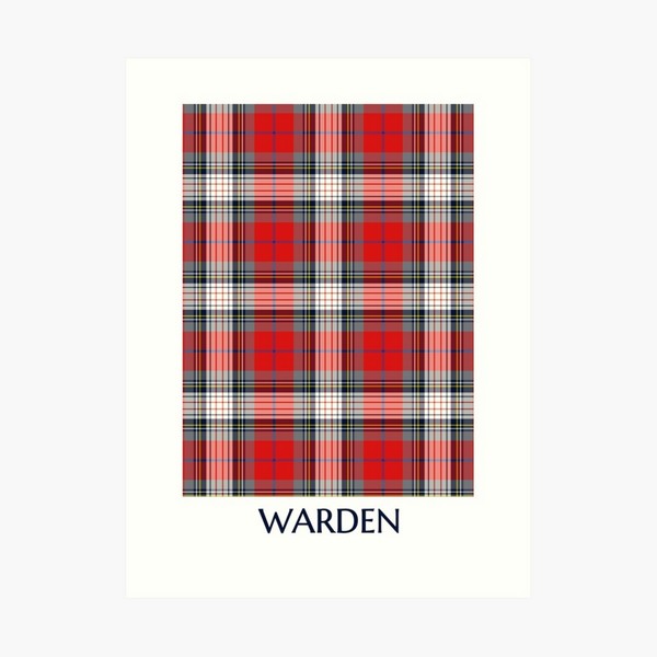 Clan Warden tartan art print