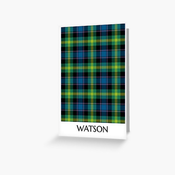 Watson tartan greeting card