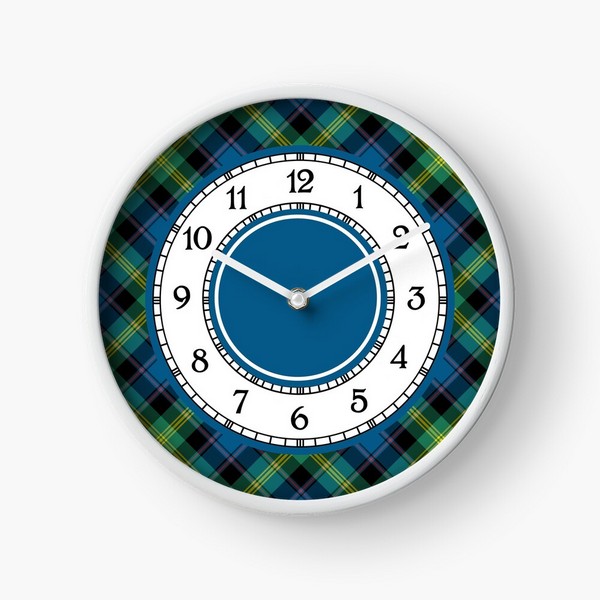 Watson tartan wall clock