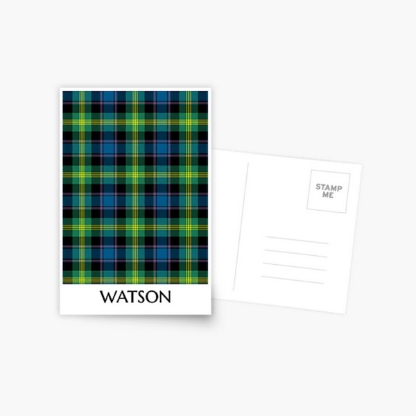 Watson tartan postcard