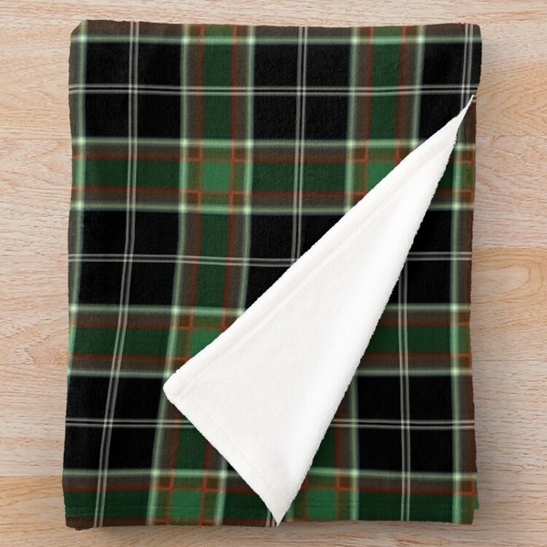 Clan Webster tartan fleece throw blanket