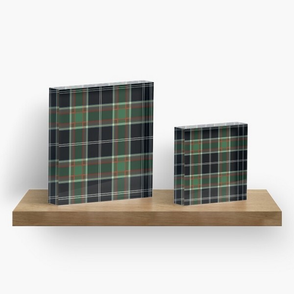 Clan Webster tartan acrylic block