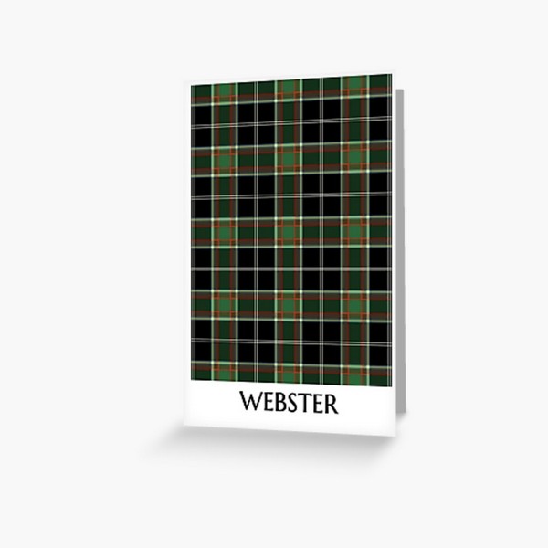Clan Webster tartan greeting card