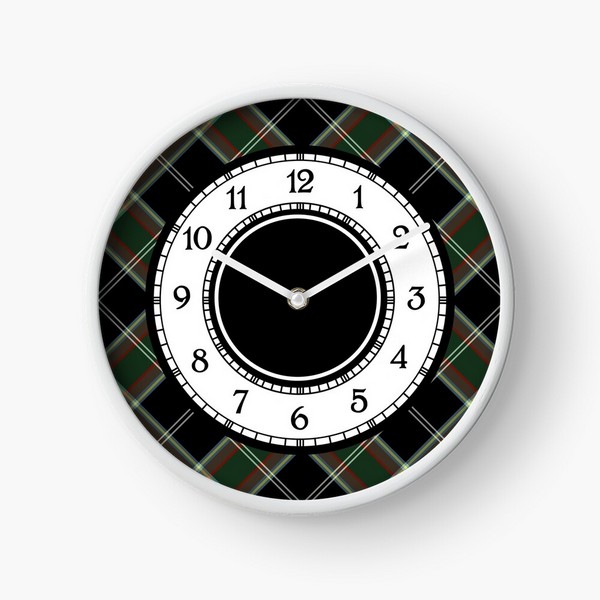 Clan Webster tartan wall clock