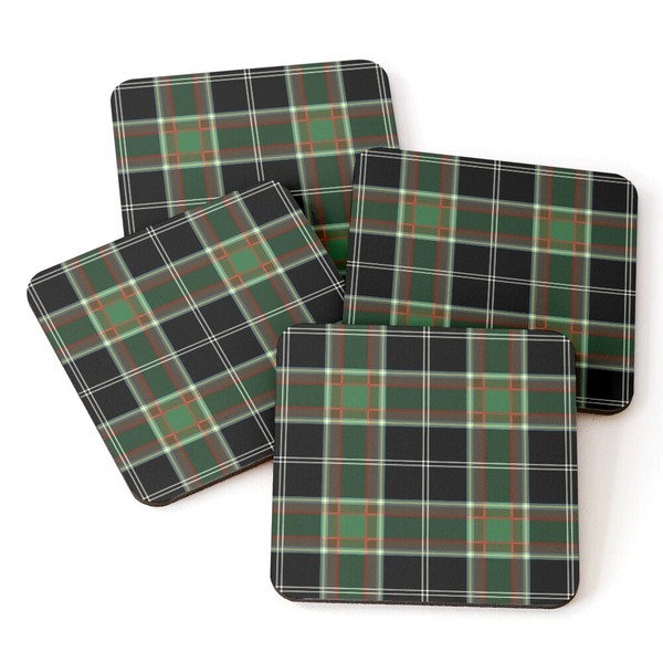 Clan Webster tartan beverage coasters