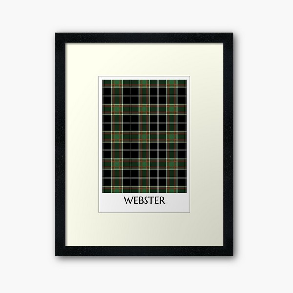 Clan Webster tartan framed print