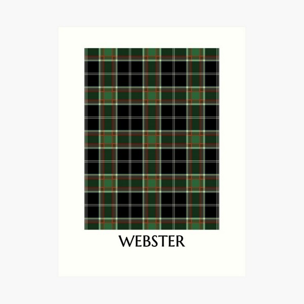 Clan Webster tartan art print