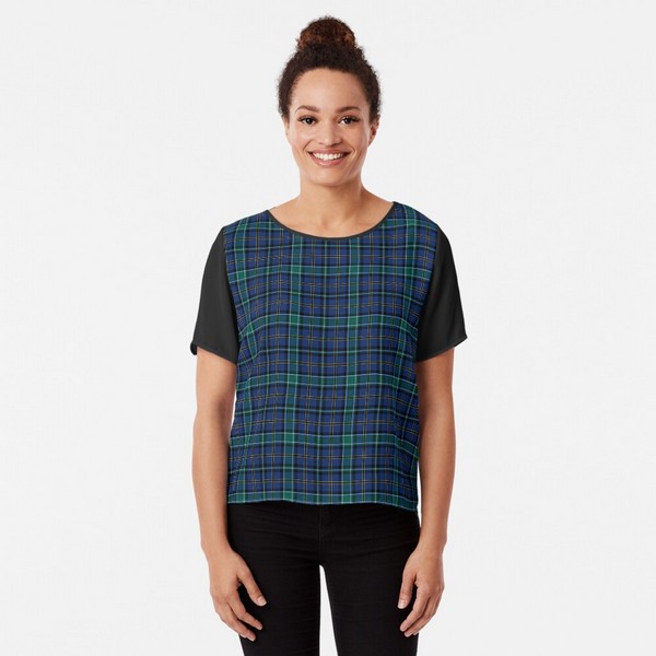 Clan Weir tartan chiffon top