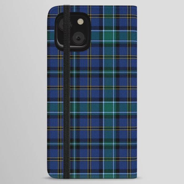 Clan Weir tartan iPhone wallet case