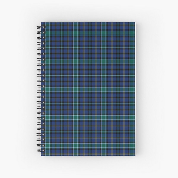 Clan Weir tartan spiral notebook