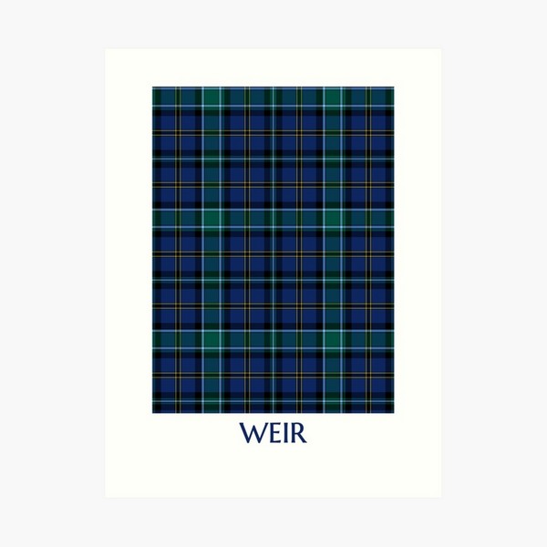 Clan Weir tartan art print