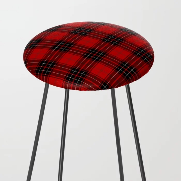 Wemyss tartan counter stool