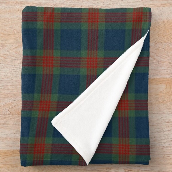 Wilson tartan fleece throw blanket