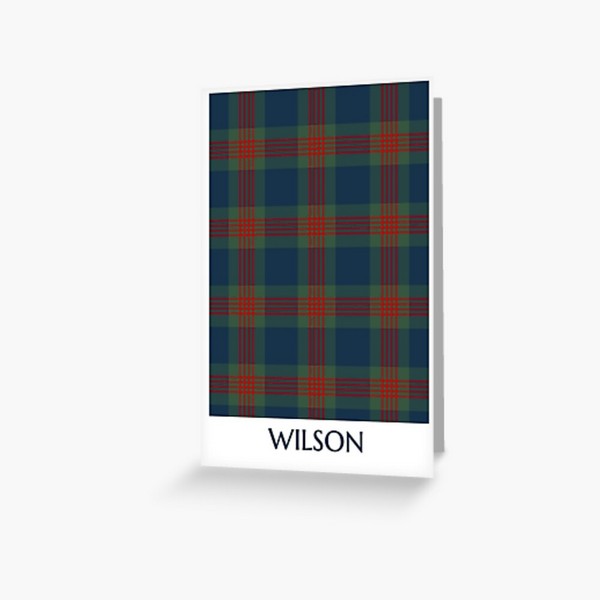 Wilson tartan greeting card