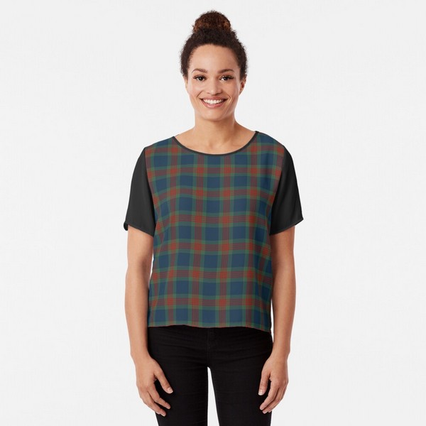 Wilson tartan chiffon top