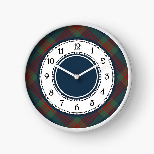 Wilson tartan wall clock