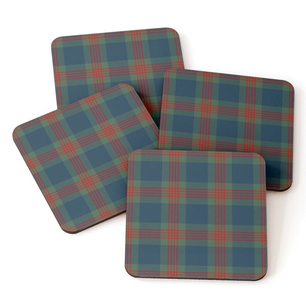 Wilson tartan beverage coasters