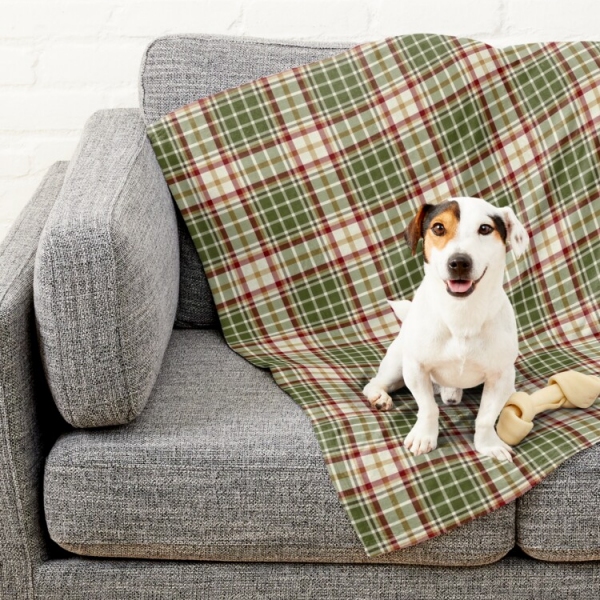 Woodland Christmas plaid oet blanket