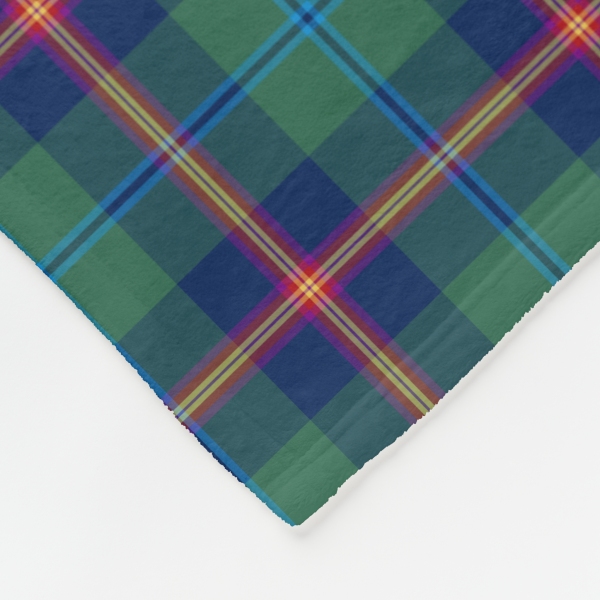 Young tartan fleece blanket