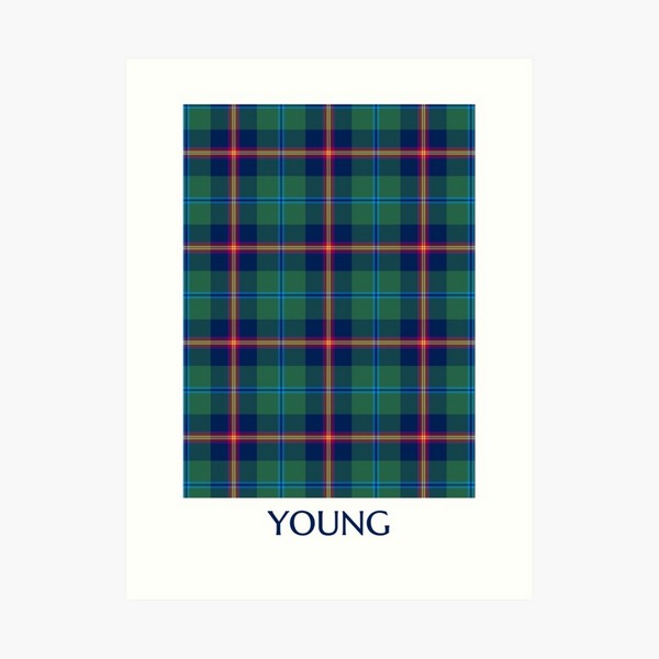 Young tartan art print