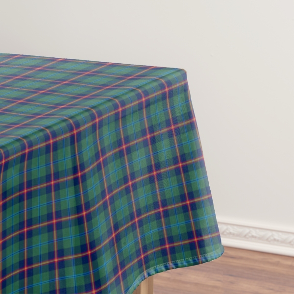 Young tartan tablecloth