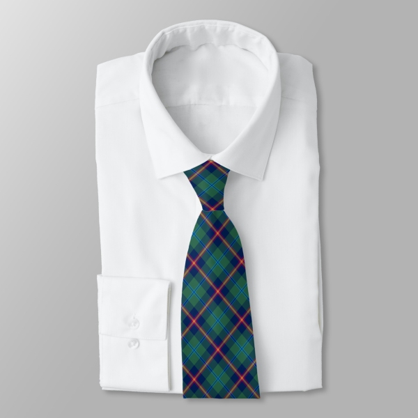 Young tartan necktie