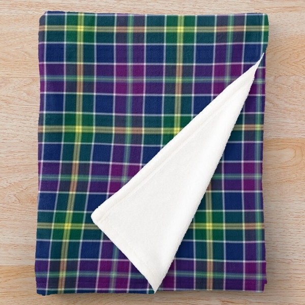 Clan Yule tartan fleece throw blanket