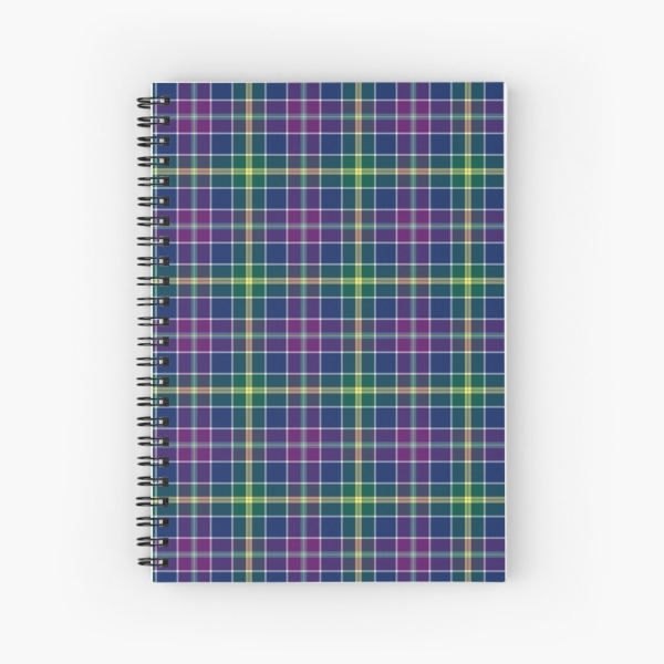 Clan Yule tartan spiral notebook