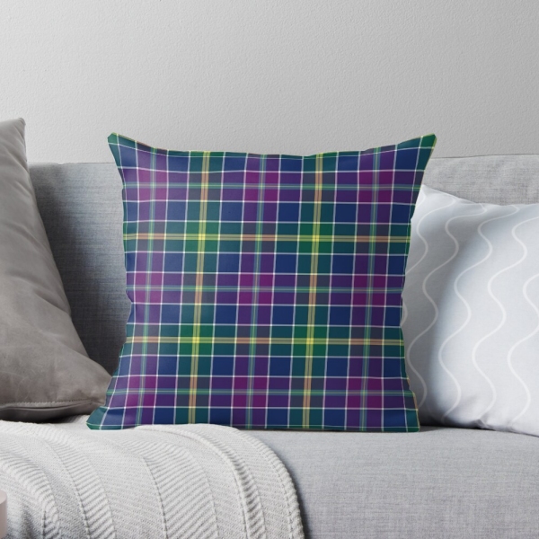 Clan Yule tartan throw pillow