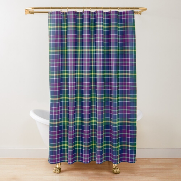 Clan Yule tartan shower curtain