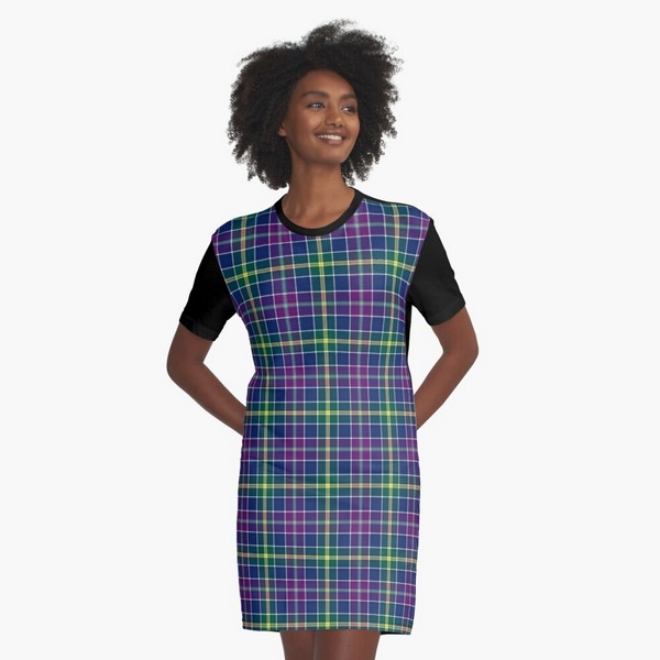 Clan Yule tartan tee shirt dress