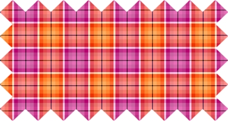 Bright orange and pink plaid