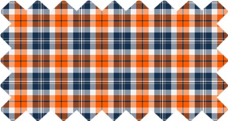 Orange and Blue Sporty Plaid