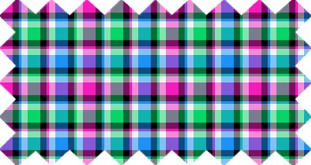 Blue, Magenta, and Green Plaid