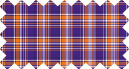 Purple and orange plaid