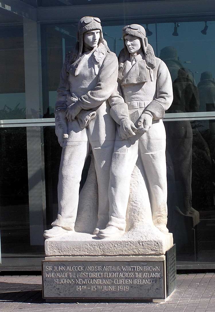 Statue of Alcock and Brown by Adrian Pingstone