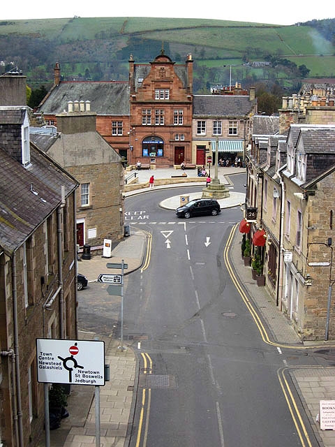 Market Square in Melrose by Walter Baxter